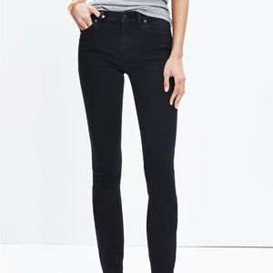 Madewell 9” high rise skinny black jeans